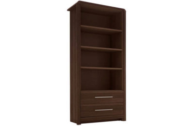 Heart of House Elford 2 Drawer Bookcase - Walnut Effect.